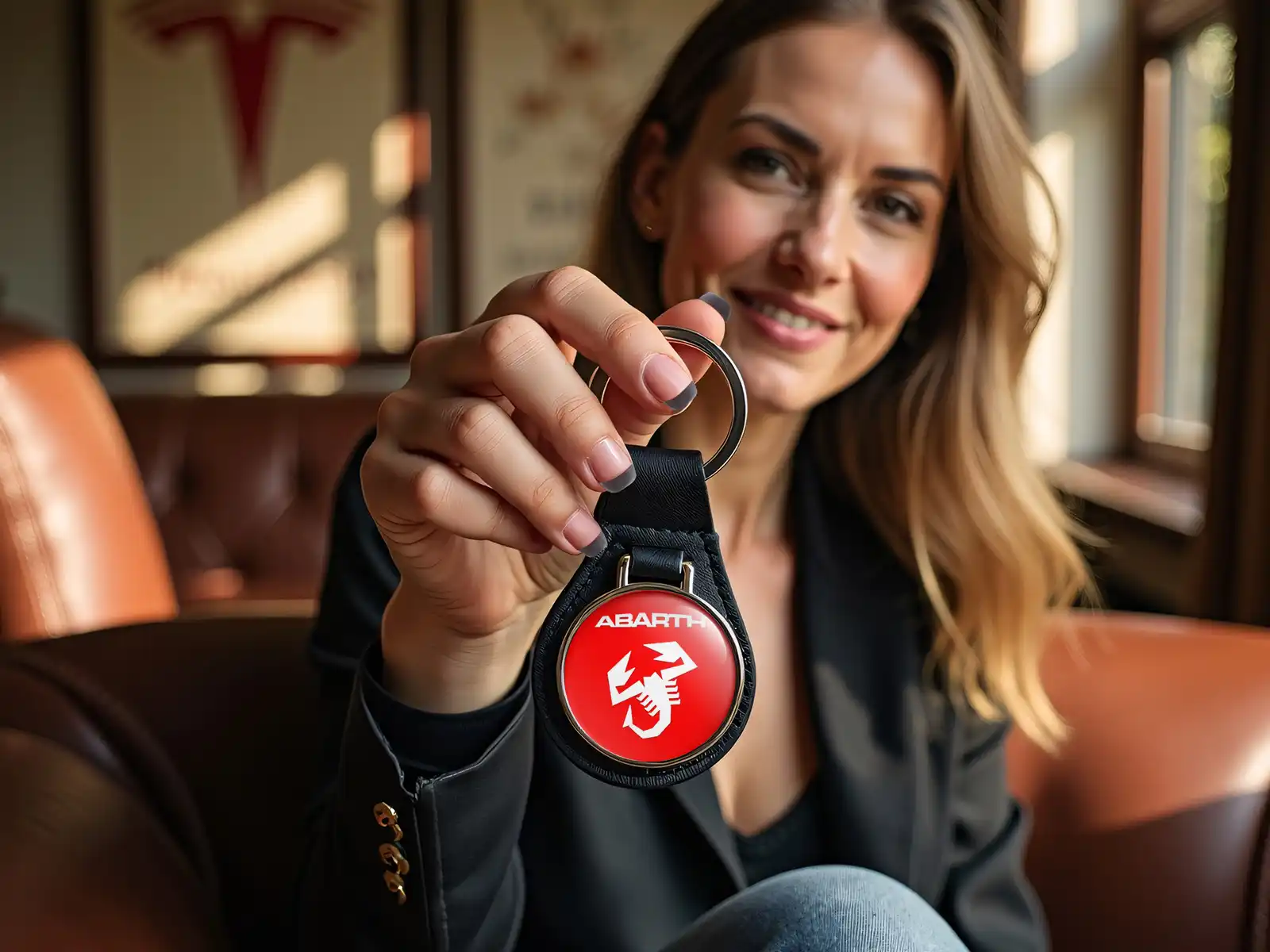Fiat Abarth Porte-clés Femmes Design Robuste Édition Luxe